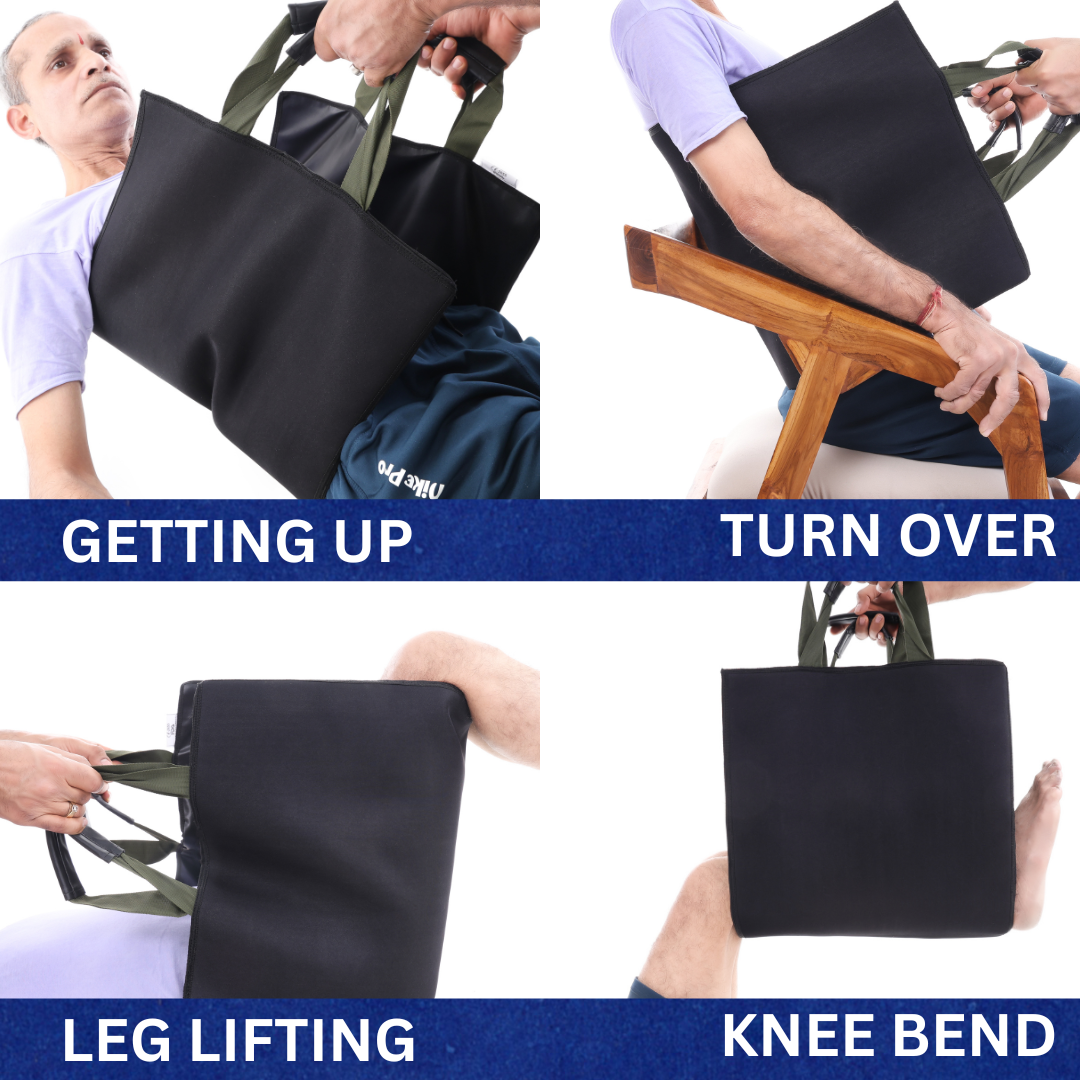 Unisex Patient Lifting Belt- Durable Transfer Belt with 4 Handles
