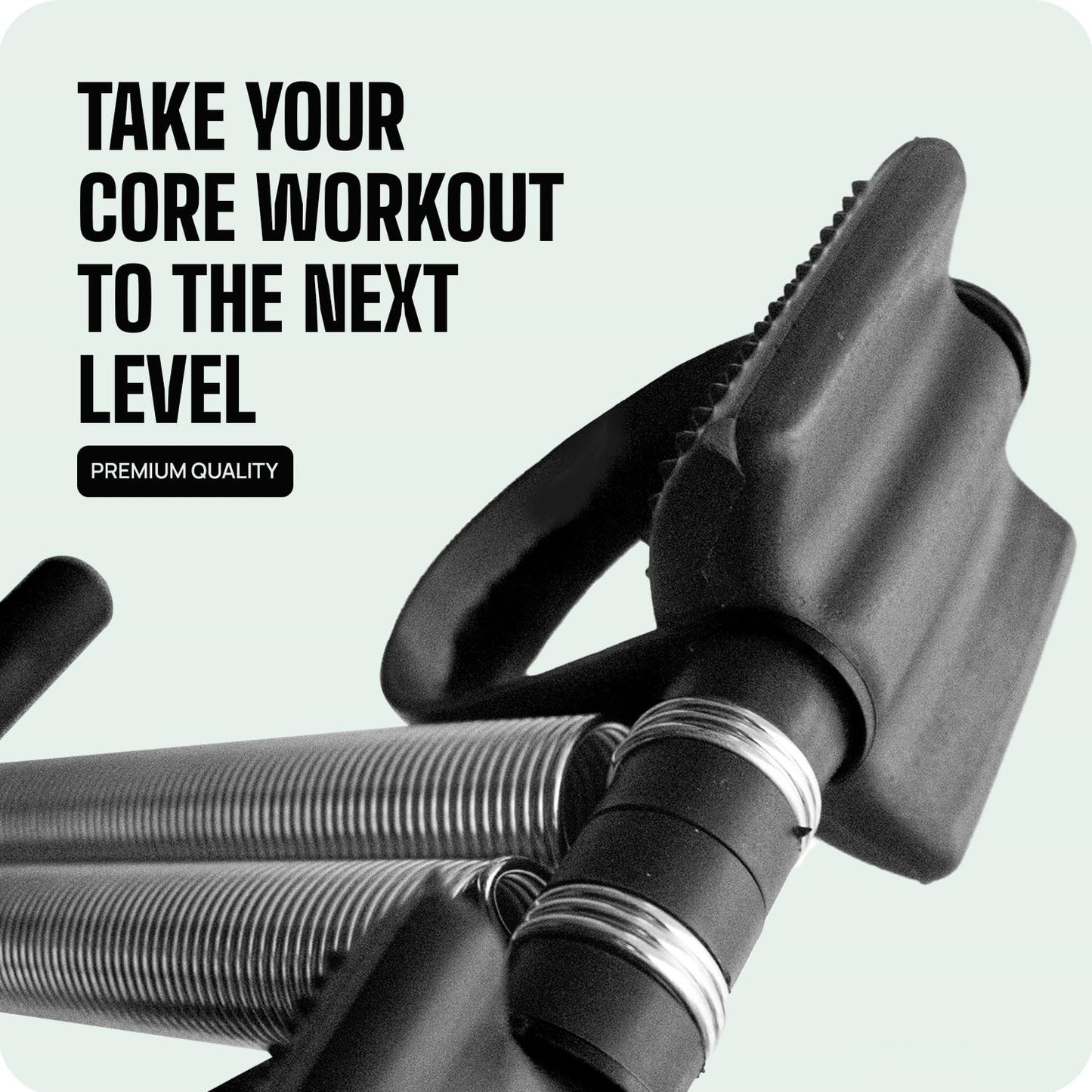 Double Spring Tummy Trimmer for Men & Women | Heavy Resistance Abs Exercise Machine (Black)