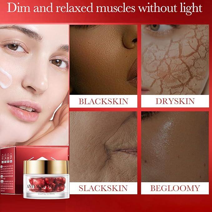 Anti-Wrinkle Pills 0.5ml*30 Capsules, Facial Serum Capsule, Anti-Wrinkle Essential Oil, Anti-Wrinkle Firming and Lifting Facial Serum Capsules, Birthday Gifts for Wives, Mothers, Women