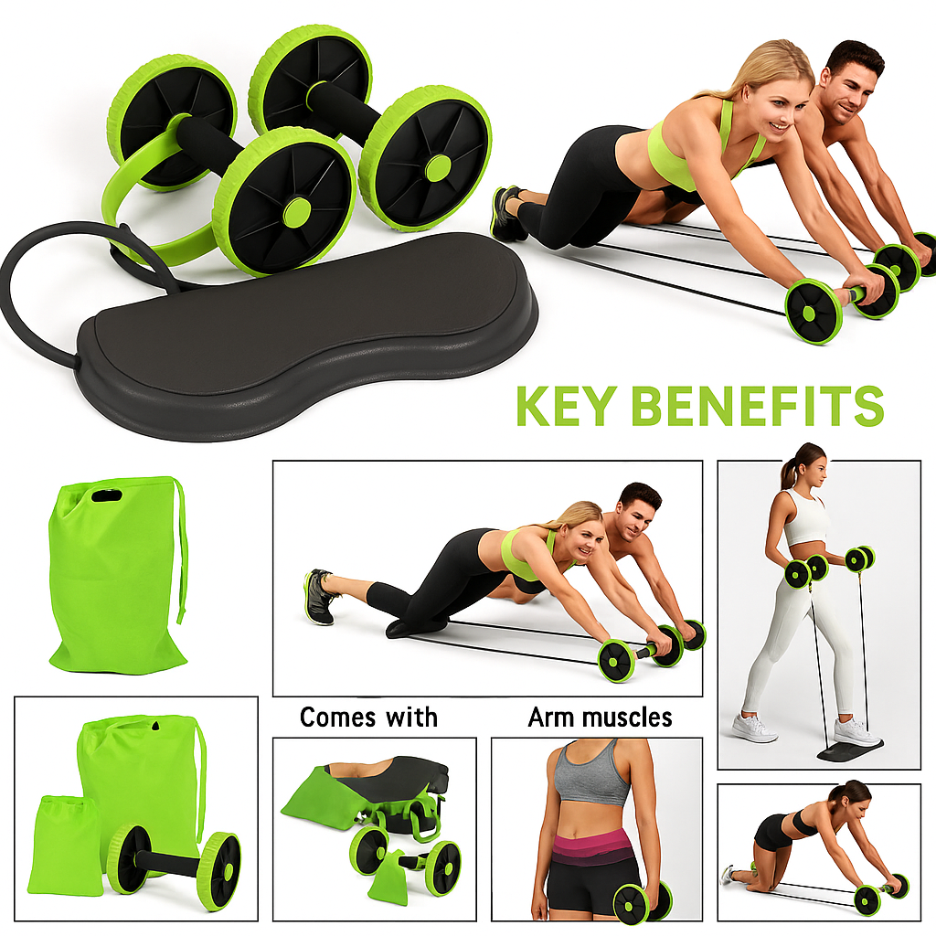 Dual Ab Roller Wheel for Abs Workout – Multi-Function Core & Home Gym Equipment