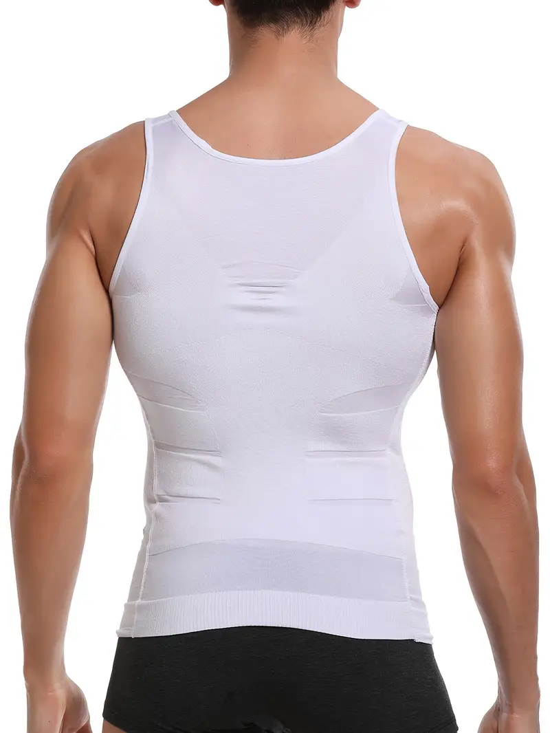 Men's Solid Compression Flexvest – Slim Fit Body Shaper for Workout & Daily Wear