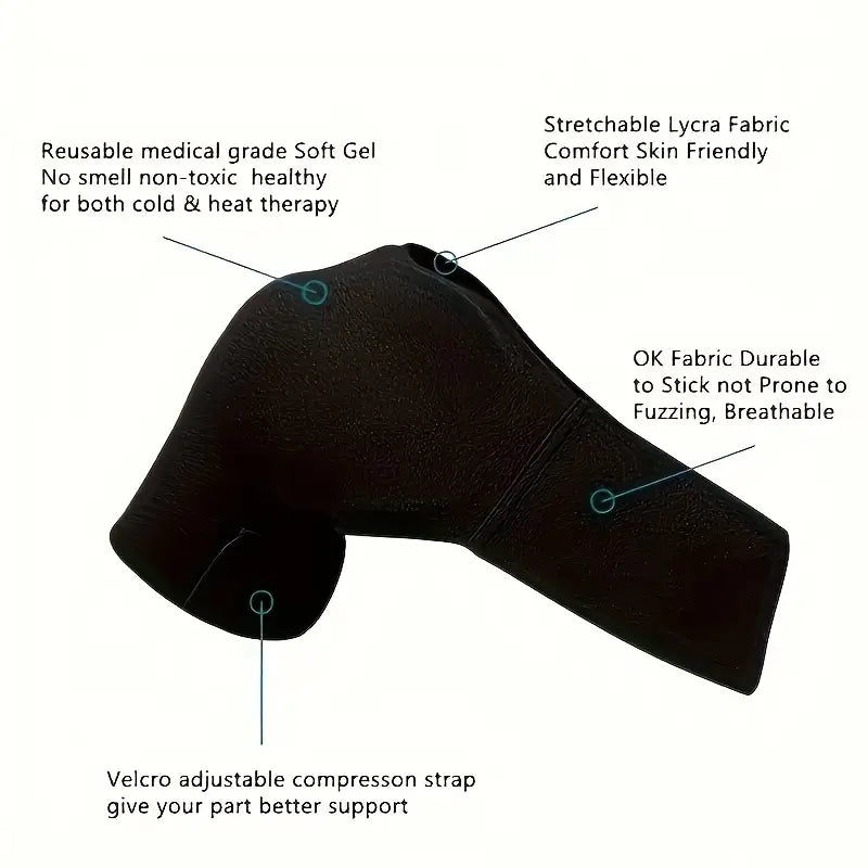 Shoulder Pack Wrap for Pain Relief Female | Reusable Compression Brace for Rotator Cuff Injury – Focus Zone Support