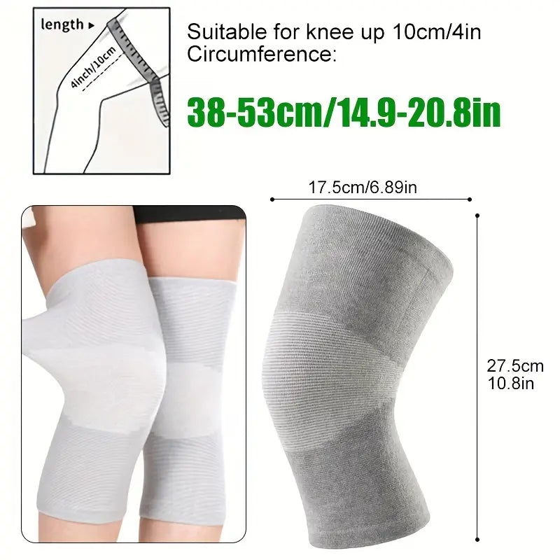 Bamboo Natural Premium Pain Relief Compression Knee Support Cap - Pair Of 1 Set