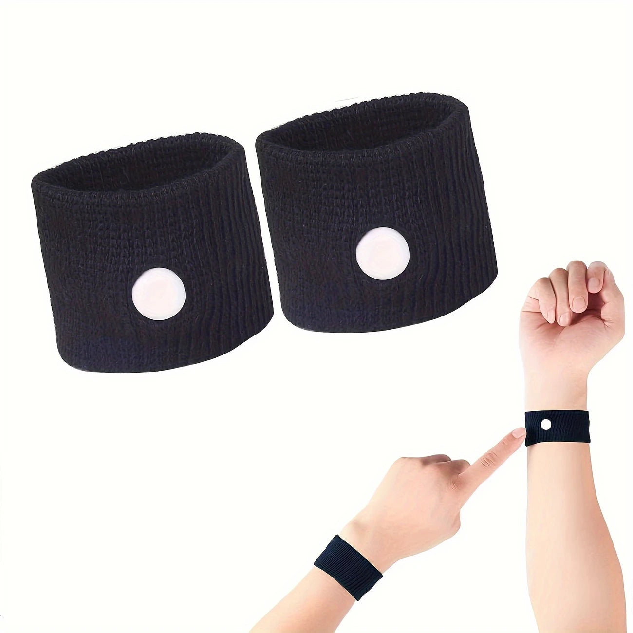 Premium Motion Sickness Wristband One Pair - Instant Relief from Nausea & Dizziness