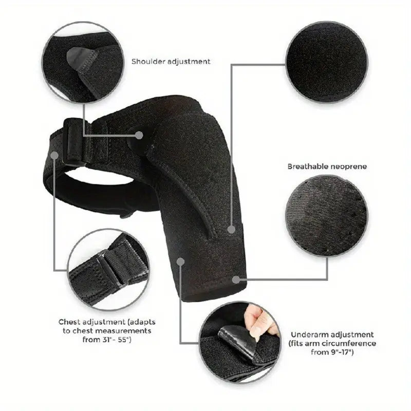 Shoulder & Elbow Support Combo – Adjustable Compression Sleeve for Pain Relief, Injury Recovery & Sports – Breathable & Unisex Brace