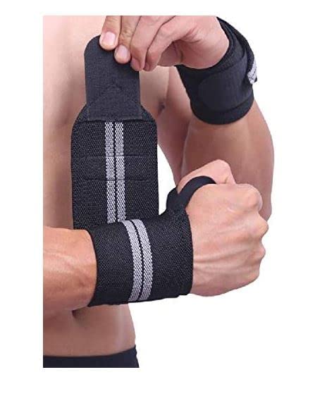 Knee Wrap & Wrist Band Combo – Adjustable Support for Gym, Fitness, Sports & Injury Recovery