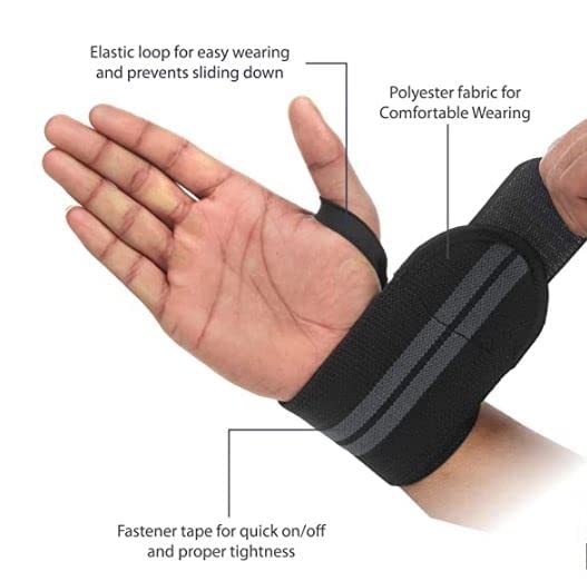 Knee Wrap & Wrist Band Combo – Adjustable Support for Gym, Fitness, Sports & Injury Recovery