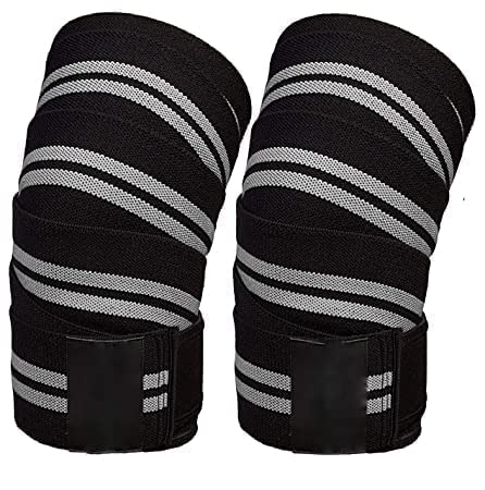 Knee Wrap & Wrist Band Combo – Adjustable Support for Gym, Fitness, Sports & Injury Recovery