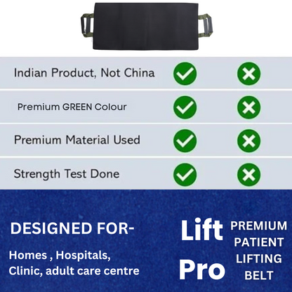 Unisex Patient Lifting Belt Durable Transfer Belt with 4 Handles