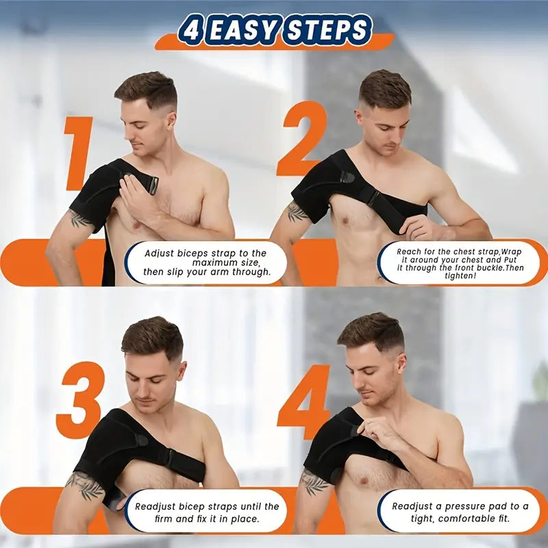 Shoulder & Elbow Support Combo – Adjustable Compression Sleeve for Pain Relief, Injury Recovery & Sports – Breathable & Unisex Brace