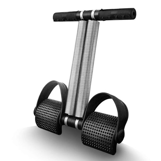 Double Spring Tummy Trimmer for Men & Women | Heavy Resistance Abs Exercise Machine (Black)