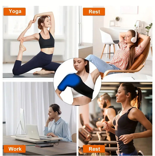 Shoulder Pack Wrap for Pain Relief Female | Reusable Compression Brace for Rotator Cuff Injury – Focus Zone Support
