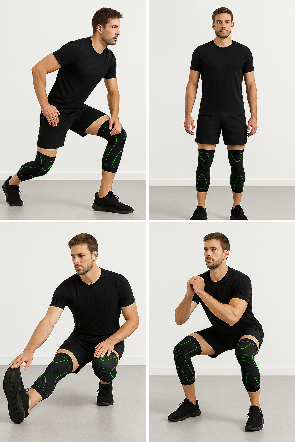 Pain Relief Compression Knee and Calf Support Sleeve – Adjustable Fit, Sports Injury Recovery