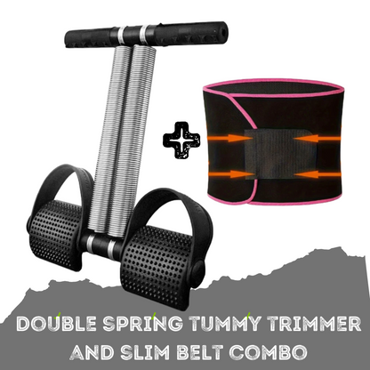 Tummy Trimmer with Sweat Belt – Fat Burning & Waist Slimming Combo
