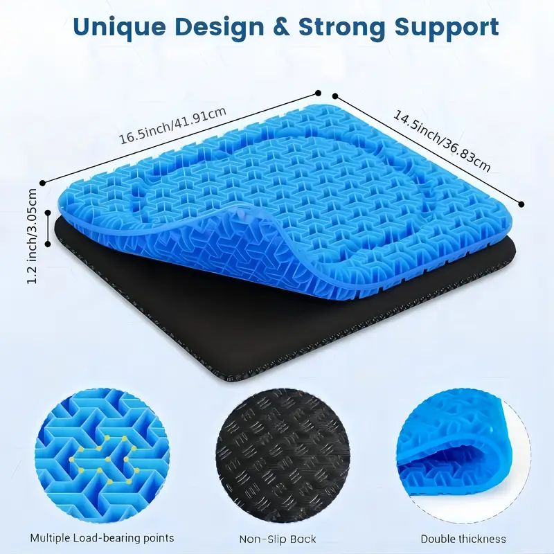 Orthopedic Gel Seat Cushion for Back Pain Relief