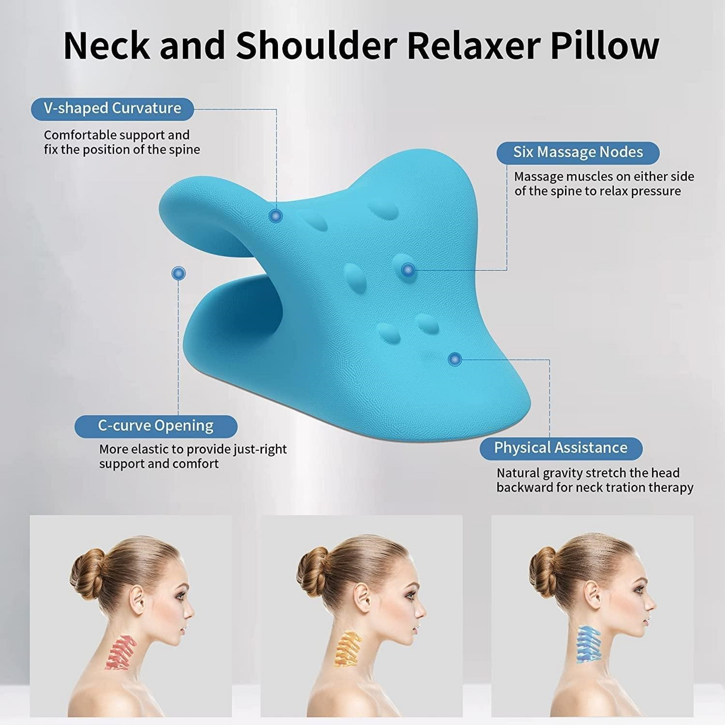 Neck Relaxer – Cervical Spine Pillow for Neck & Shoulder Pain Relief