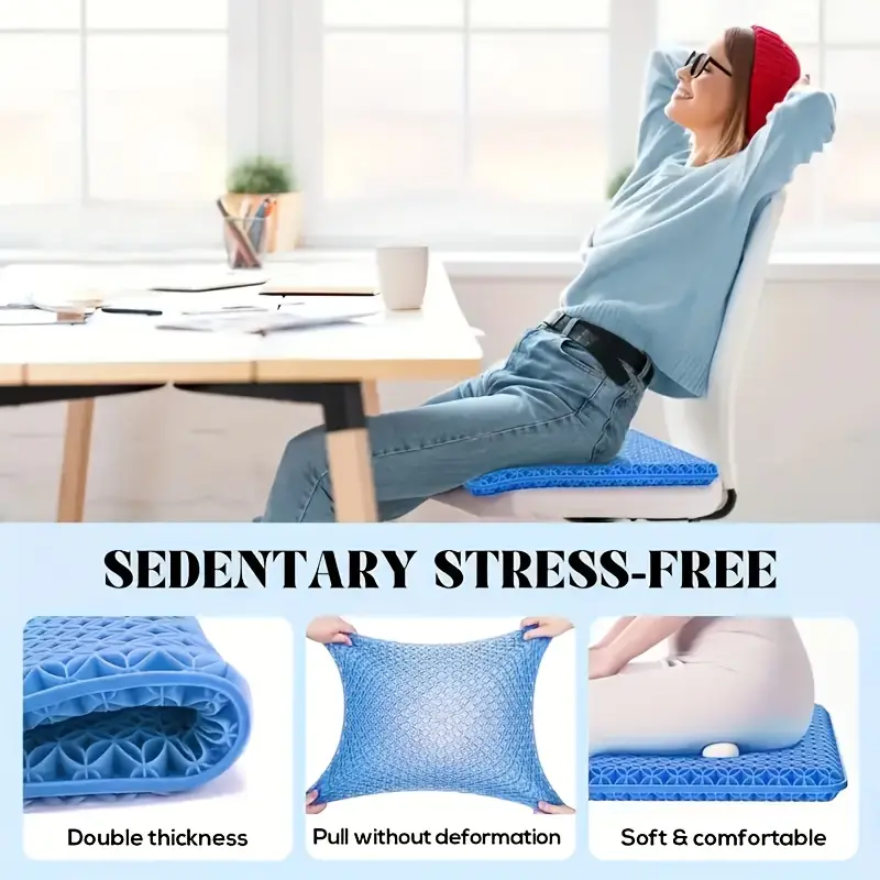 Orthopedic Gel Seat Cushion for Back Pain Relief