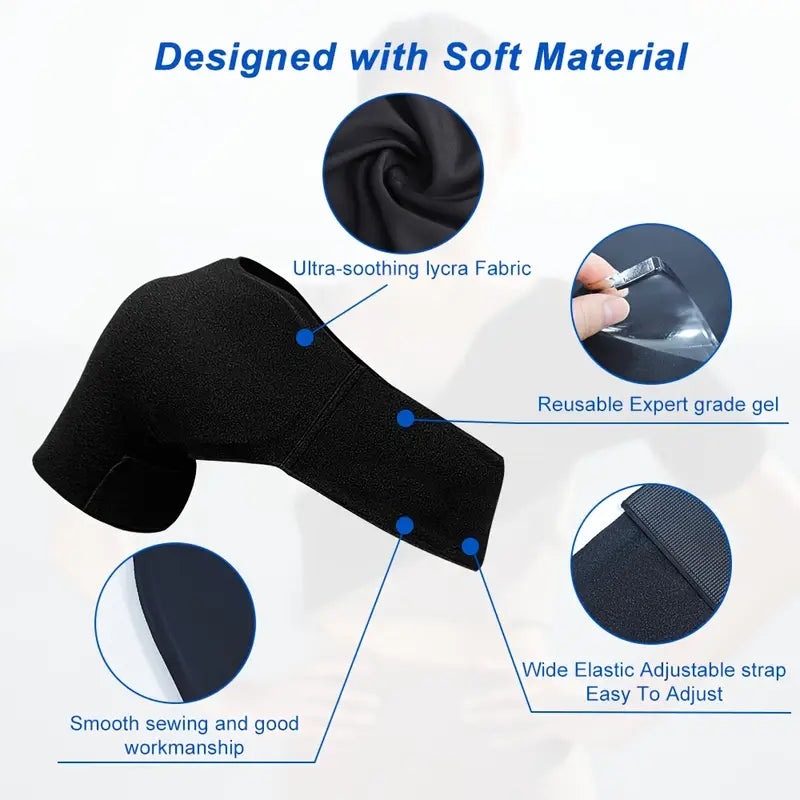 Shoulder Pack Wrap for Pain Relief Female | Reusable Compression Brace for Rotator Cuff Injury – Focus Zone Support